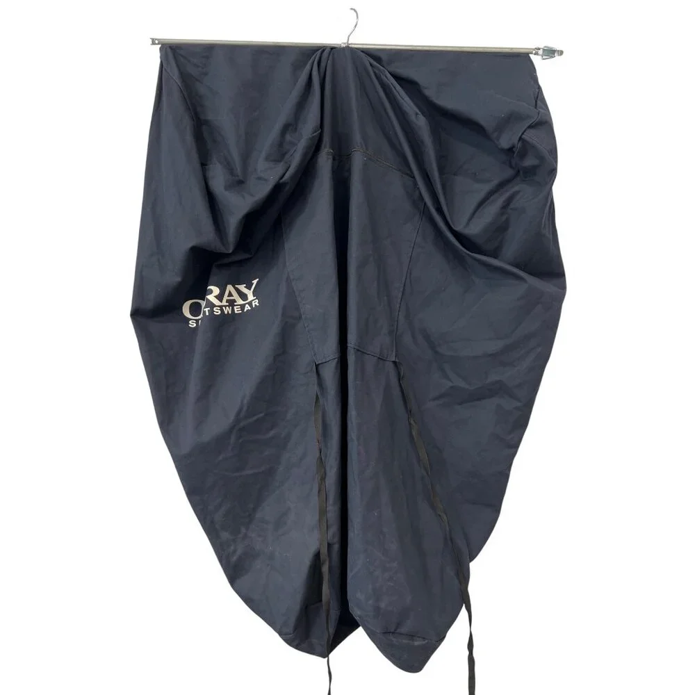 Ouray Sportswear Garment Bag Zip Up Drawcord Navy Blue Travel Clothing Storage